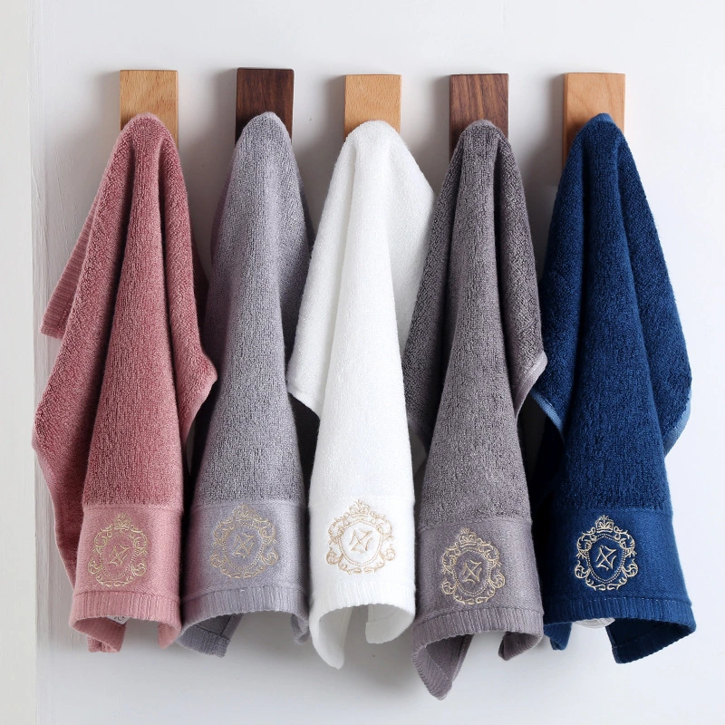 Bamboo Fiber Towel Embroidery Logo Plain Face Towel