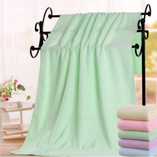 Super Soft Skin Friendly 400GSM 80X160cm Weft Knitted Microfiber Bath Towel for Hand Face Bath Beach