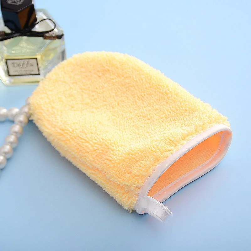 Facial Cloth Multi-Use Fabric Two-Fingers Mitts Polyester Makeup Remover Microfiber Make up Remover Cleaning Gloves