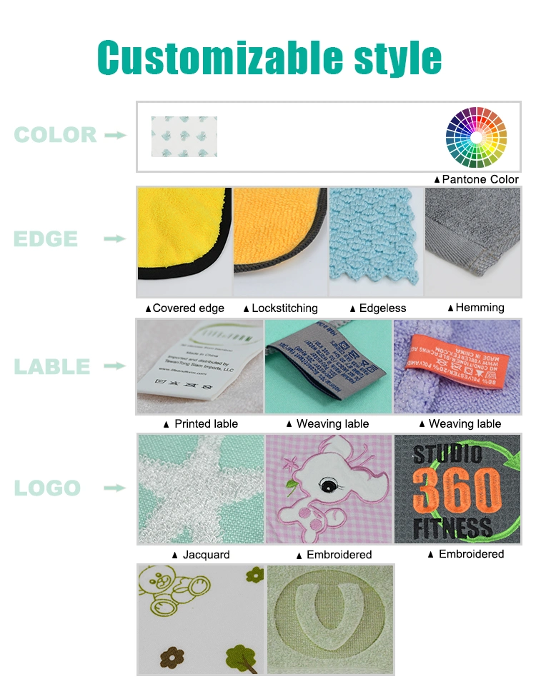 High Quality Clean Bamboo Cotton Baby Face Towels Washcloths for Newborn