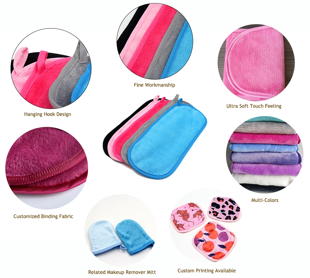 Soft Microfiber Chemical-Free Magic Beauty Salon Makeup Remover Pad Towel