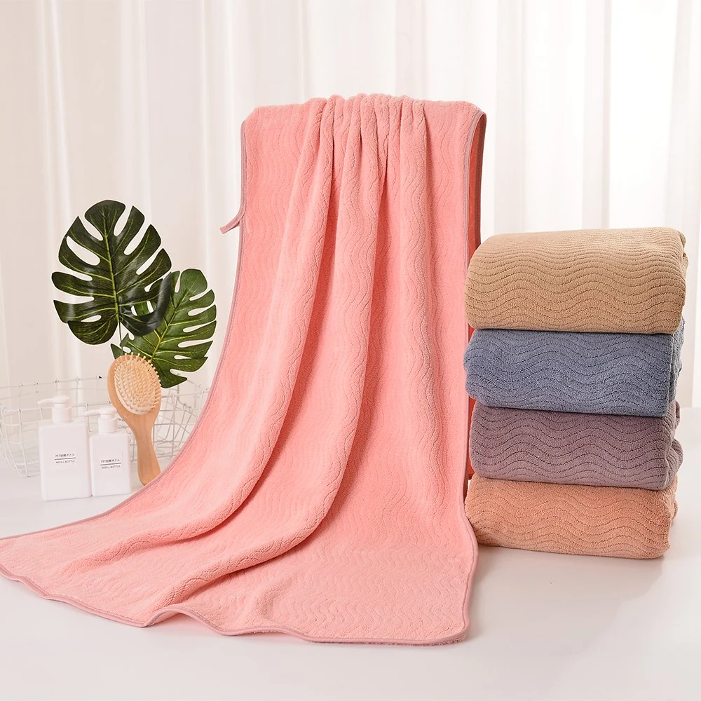 Microfiber Bath Hand Face Hair Towel for Home Hotel Outside Use Quick Dry Soft Touch Microfiber Coral Fleece Bath Towel Sheet