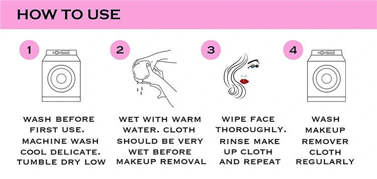 Wholesale Reusable Makeup Remover Clean Face Cloth Microfiber Makeup Remover Towel Face Cloths