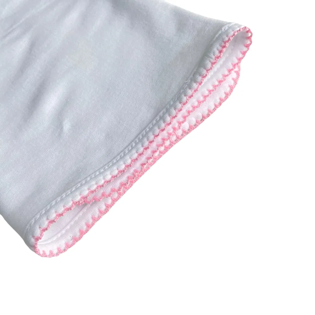 Custom Large Cute Ultra Soft and Thick Absorbent Burping Towels Muslin Burp Towel 100% Cotton Baby Burp Cloth with Trim