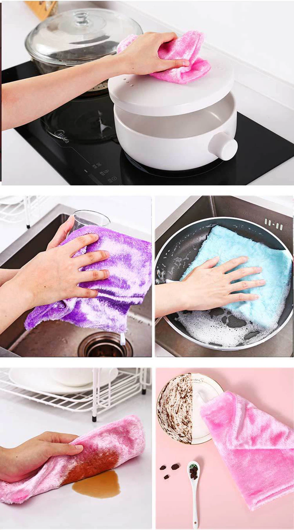 Bulk Buy Wiping Pad Dish Cloth Bathroom Wash Lazy Rags