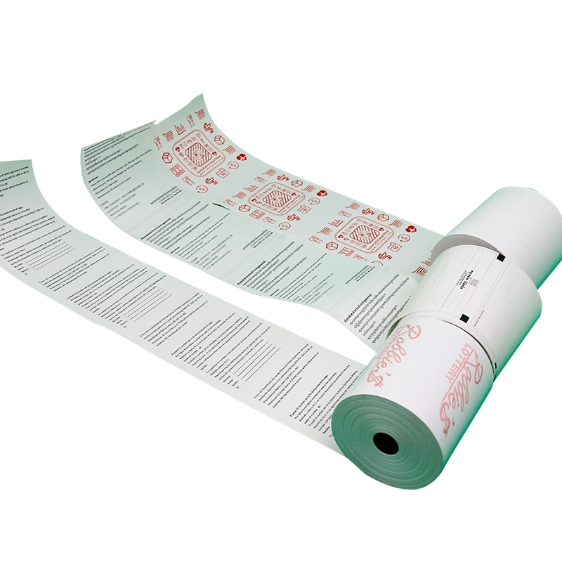 Coreless Thermal Paper 80*50mm Thermal Receipt Paper POS Cash Register Receipt Roll Blue Ink