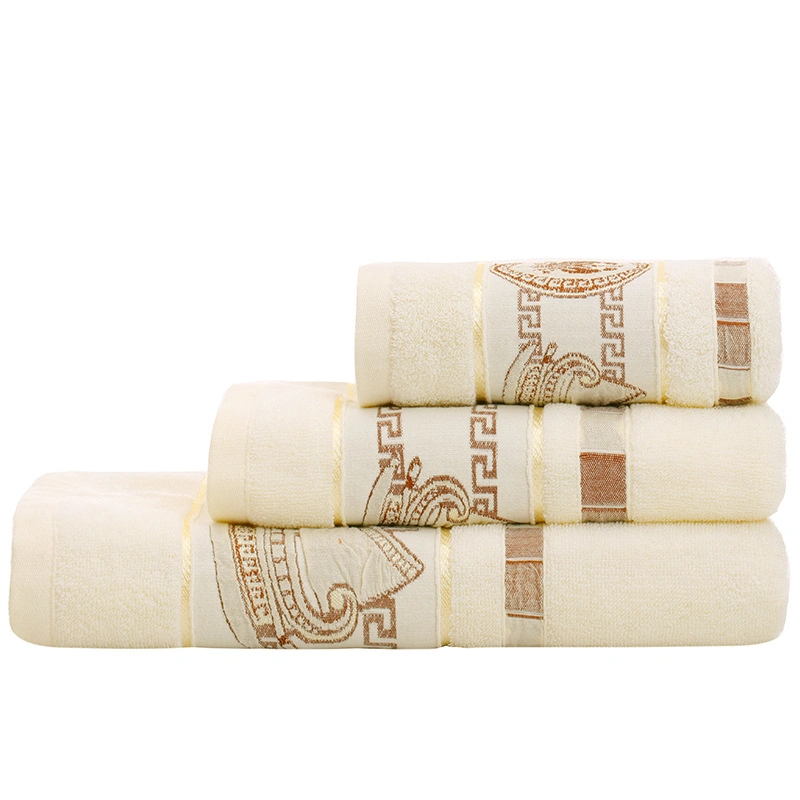 Embroidery High Grade Wholesale Hotel Home Microfiber Face Bath Towel Set