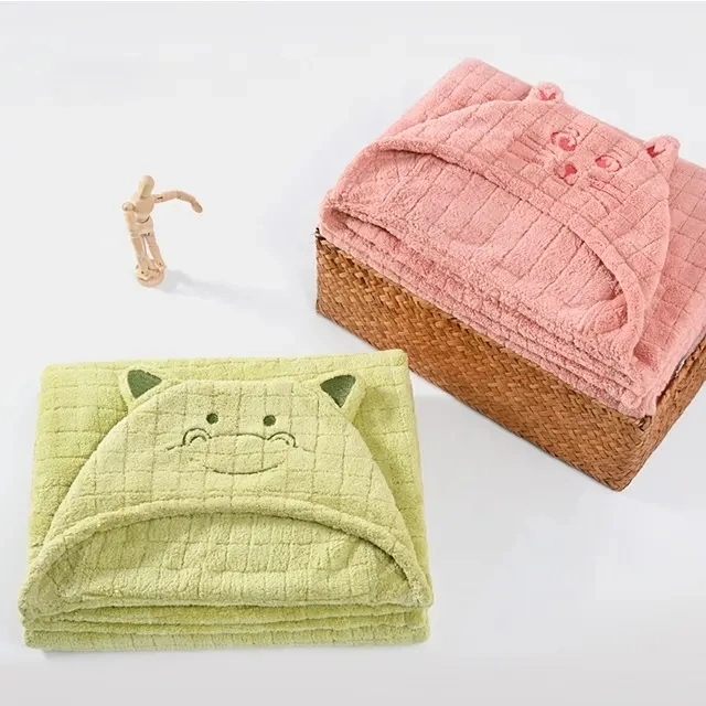 Promotional Custom Microfiber Bathroom Hooded Organic Baby Bath Towels