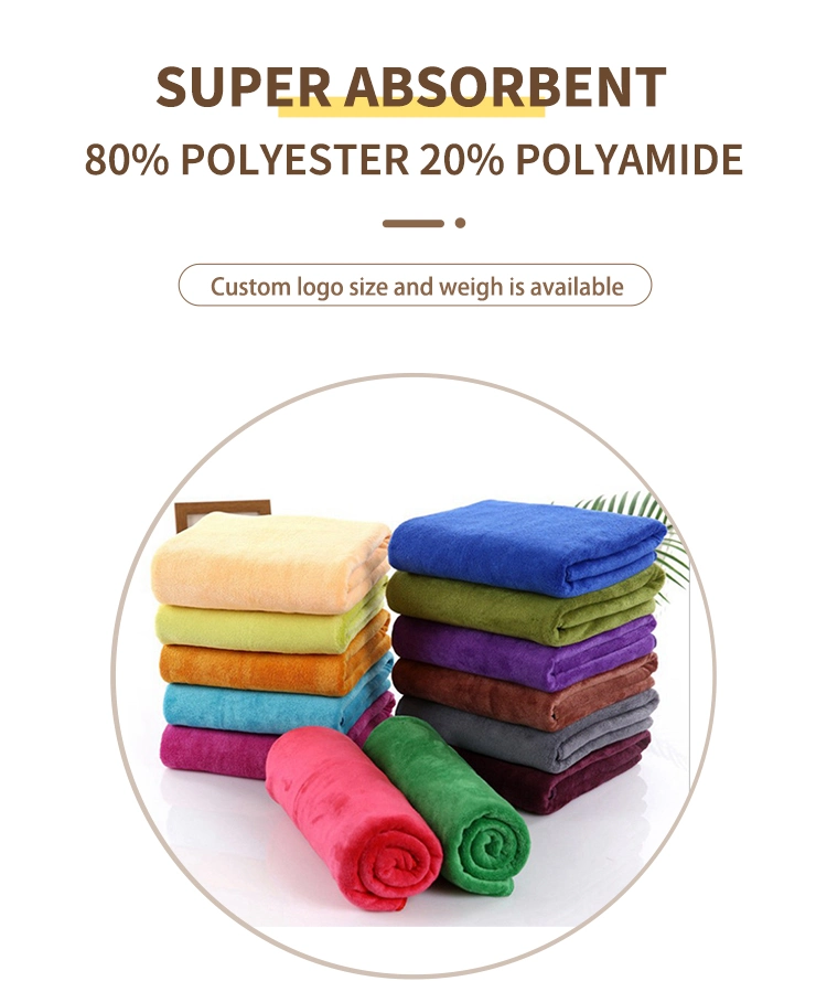 New Style100% Microfiber Dyed Jacquard Towel Hand Towel Custom Embroidery Logo Sport Hotel Towel Home Use Bath Face Hand Towel Beach Towels Bathroom Towel