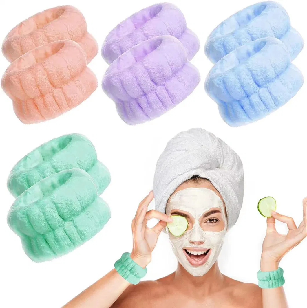 Women Wrist SPA Washband Microfiber Wrist Towels for Washing Face