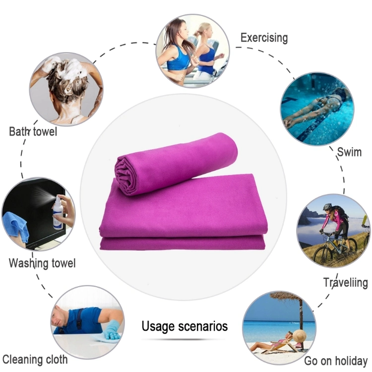 Custom Absorbent Sweat Quick Dry Microfiber Suede Yoga Fitness Exercise Gym Travel Towel Personalized Microfibre Sports Towel