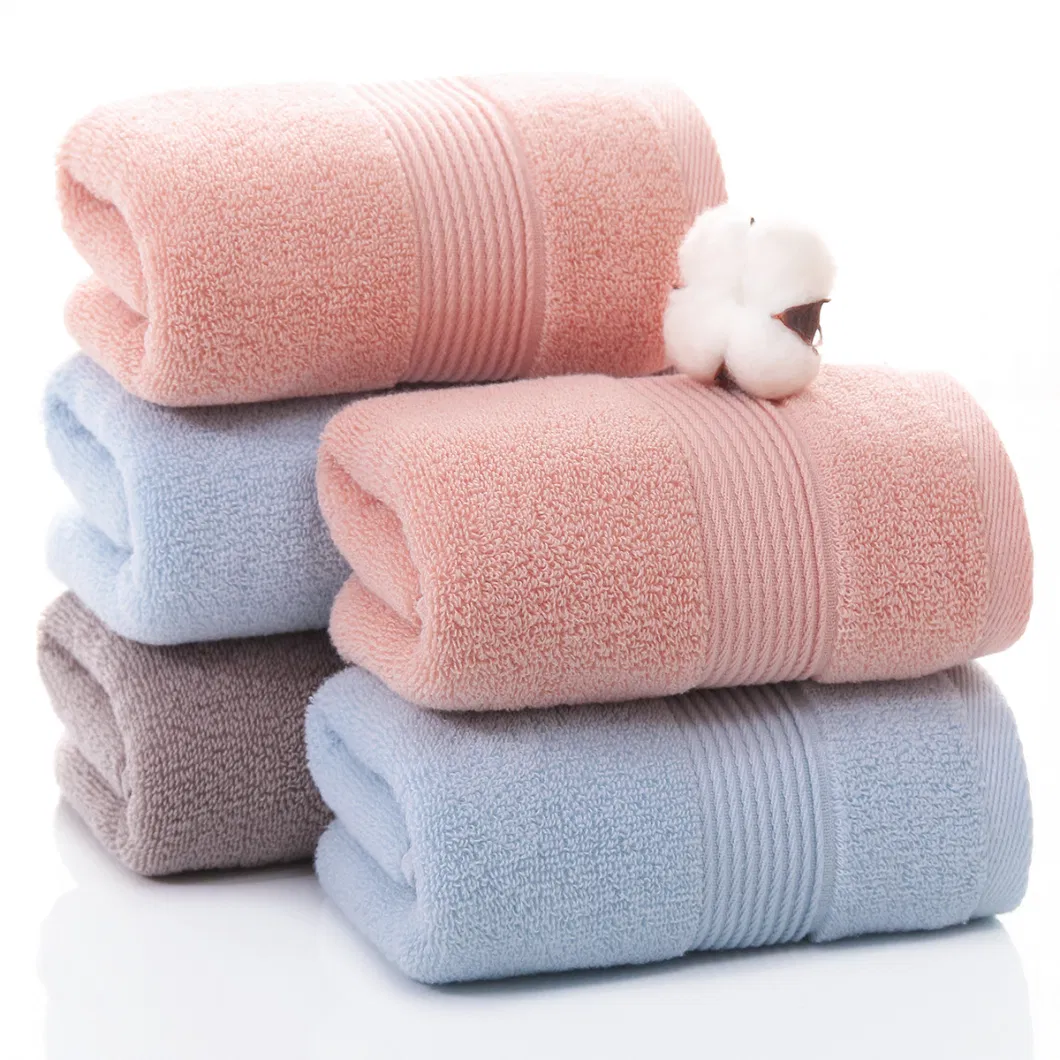 Wholesale Good Quality Customized Logo Absorbent Bath Towel Cotton Cloth Soft Hand Face Towels