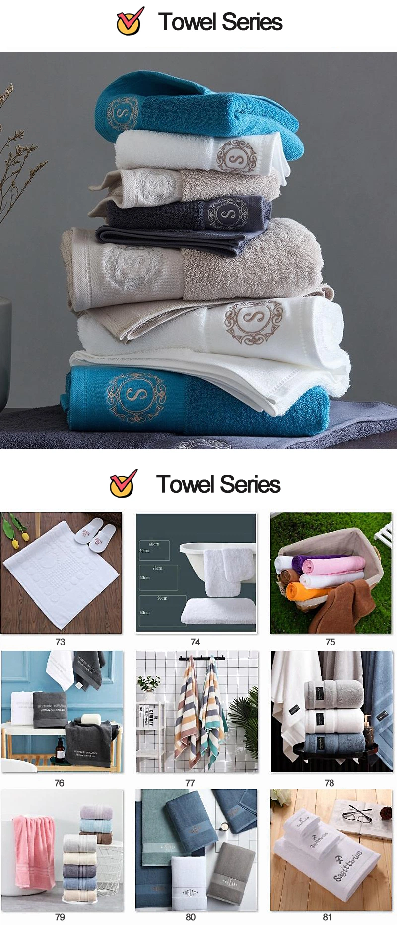 Factory Wholesales White 70X140 Extra Thick Cotton Bath Luxury Banded Eco-Friendly Soft and Strong Water Absorption Hotel Towel