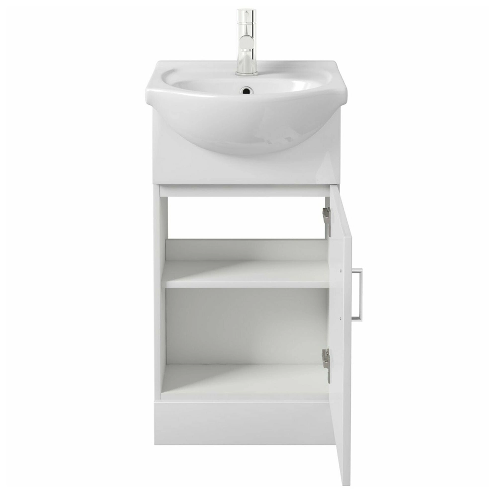 450mm Gloss White Floorstanding PVC Bathroom Vanity