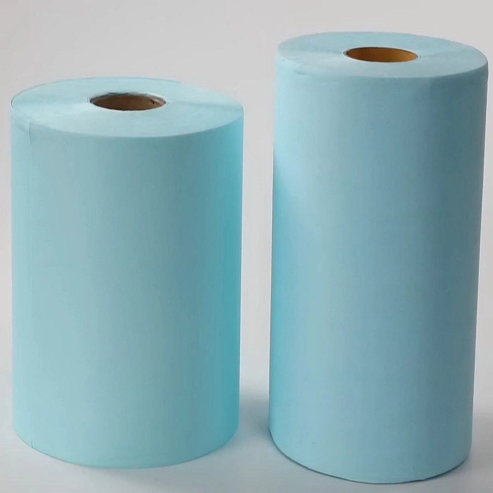 Blue Industrial Cleaning Lint Free Cellulose Polyester Nonwovens Wipes Roll