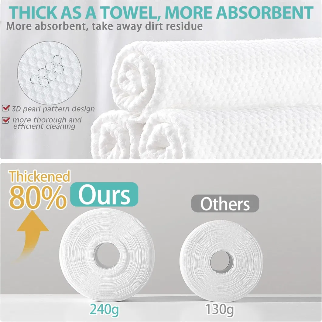 Factory Face Towels for Adults and Baby,Multi-Purpose for Sensitive Skin, Surface Cleaning Cotton Dry Wipes ,Disposable Face Towel,100% Cotton Facial Tissues,