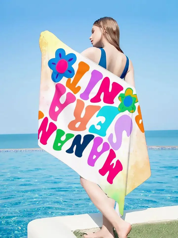 Hot Selling Soft Microfiber Comfortable Printed Customize Large Beach Towel