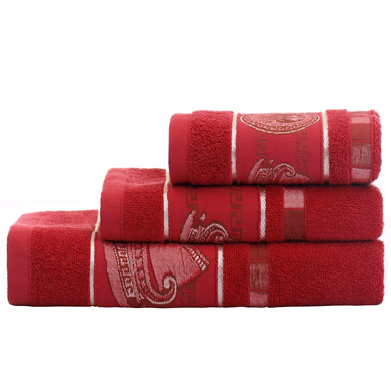 Embroidery High Grade Wholesale Hotel Home Microfiber Face Bath Towel Set