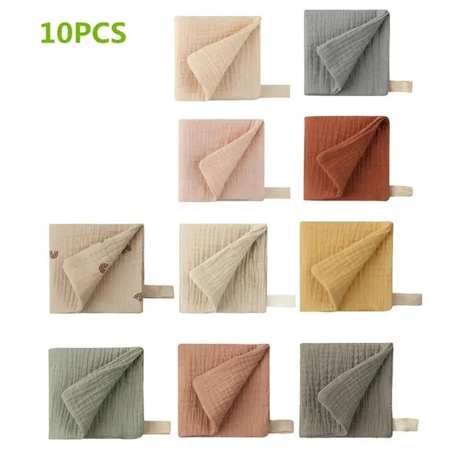 Baby Towels Soft Square Muslin Cotton Face Cloth Bath Towel
