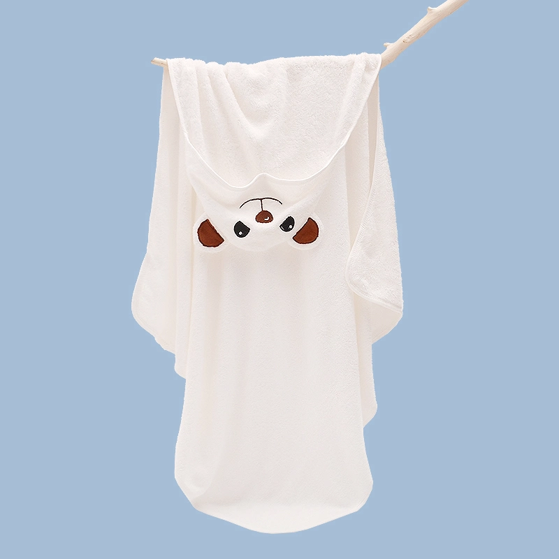 Bamboo Hooded Baby Towel Soft Bath Towel with Animal Pattern Ultra Absorbent Towel for Kids