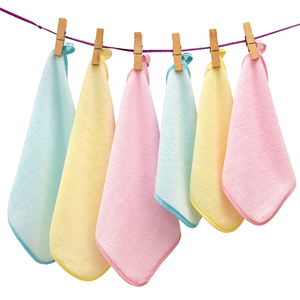 Super Soft Bamboo Fiber Wipe Sweat Saliva Cloth Kindergarten Small Handkerchief Square Bamboo Baby Face Towel