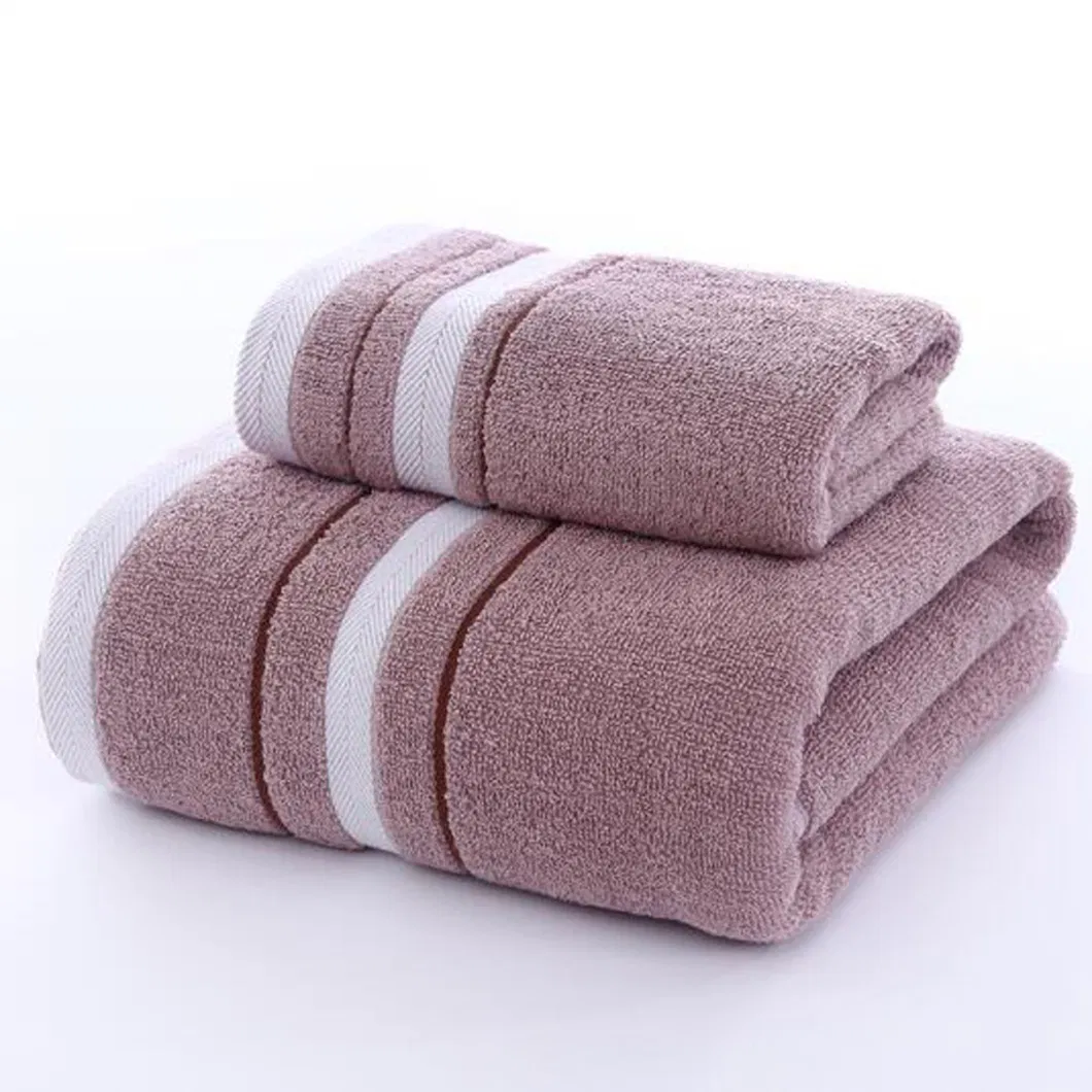 Wholesale Custom Logo 100% Cotton Hotel Hand Face Bath Towel Set