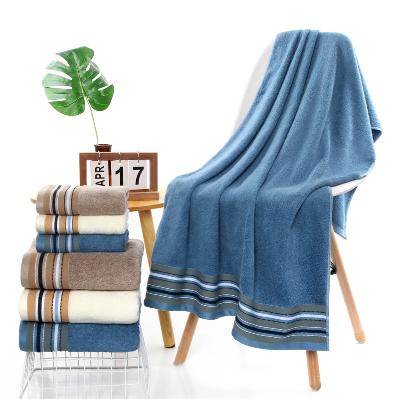 Bamboo Towel Soft and Absorbent Thick Solid Color Bath Towel 70*140cm Towel Factory