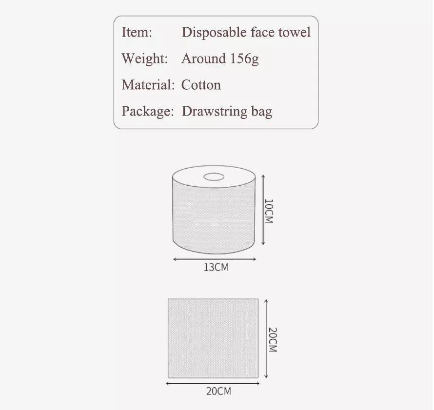 Removable Natural Disposable Cotton Towel Cleansing Facial Tissue