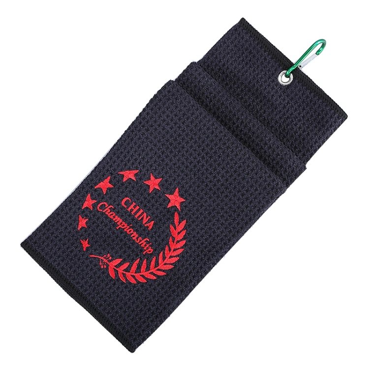 Customized Outdoor Funny Golf Towel Microfibre Towel Crossed Embroidered Golf Towel
