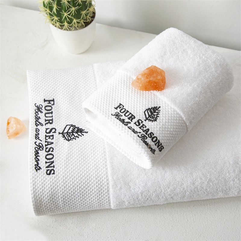 Bath Towels 100% Cotton Hand/Face White Hotel Custom Cotton Bath Towel