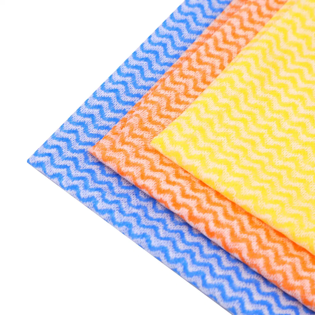 Wholesale Cheap Printed Polyester Kitchen Lazy Rag Cleaning Cloth Rag Dish Towels Nonwoven Paper Kitchen Cleaning Material