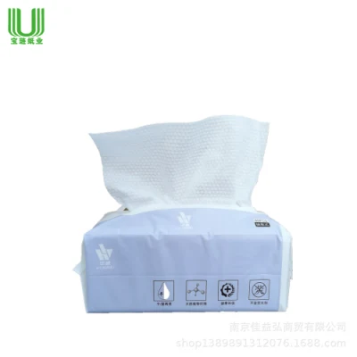 60pcs/bolsa húmeda y seca la cara de doble uso de tejido de algodón toalla de algodón Precio barato de papel desechable suave Toalla de cara