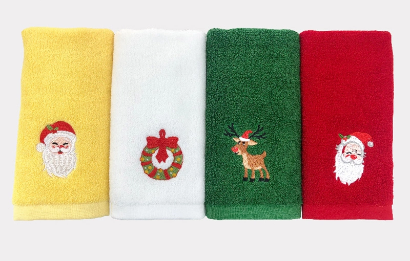 Christmas Face Towels and Luxury Serviettes Creative Merry Christmas Hand Towels