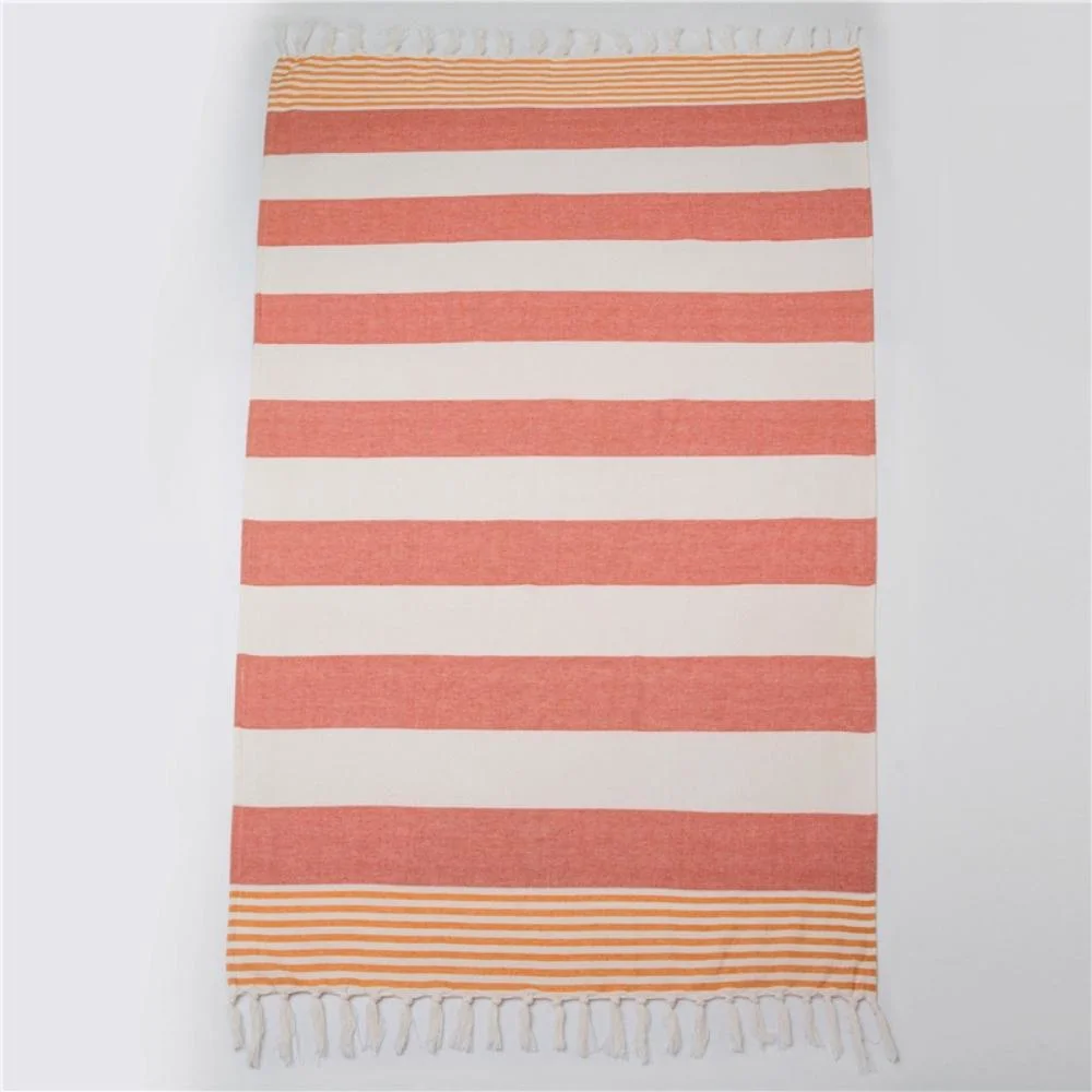 Multicolor Cotton Bath Towel Soft Bright Striped Tassel Beach Turkish Wbb19866