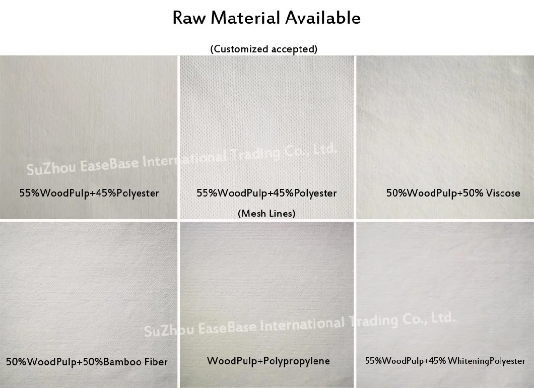 Super Absorbent Heavy Duty Disposable Lint Free 60GSM 70% Woodpulp 30% PP Non Woven Industrial Wipe Roll