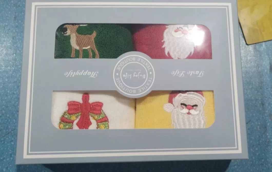 Christmas Face Towels and Luxury Serviettes Creative Merry Christmas Hand Towels