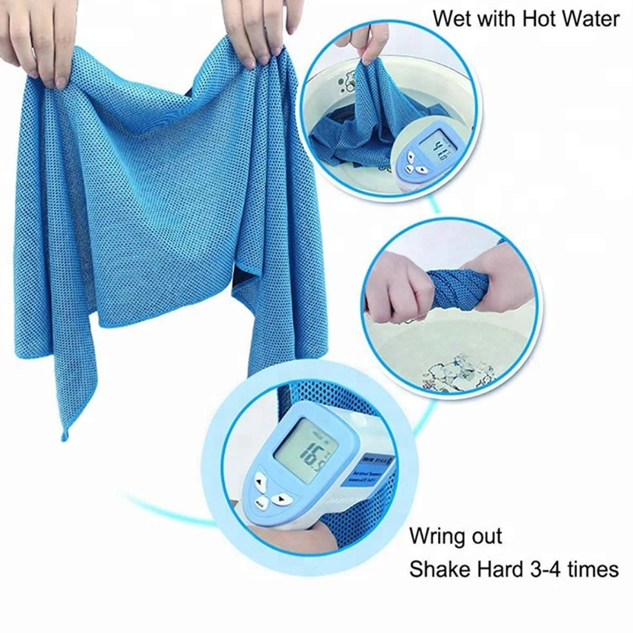 Ice Towel Cold Running Cheap Price Cooling for Face Chilly Towels Microfiber Ice Sublimated Mesh Sport Towel