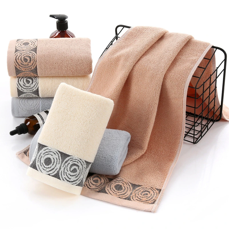 Cheap Face Towels Facial Wash Cloths Bath SPA Towel Set 100% Cotton White Jacquard Hand Bath Face Towels