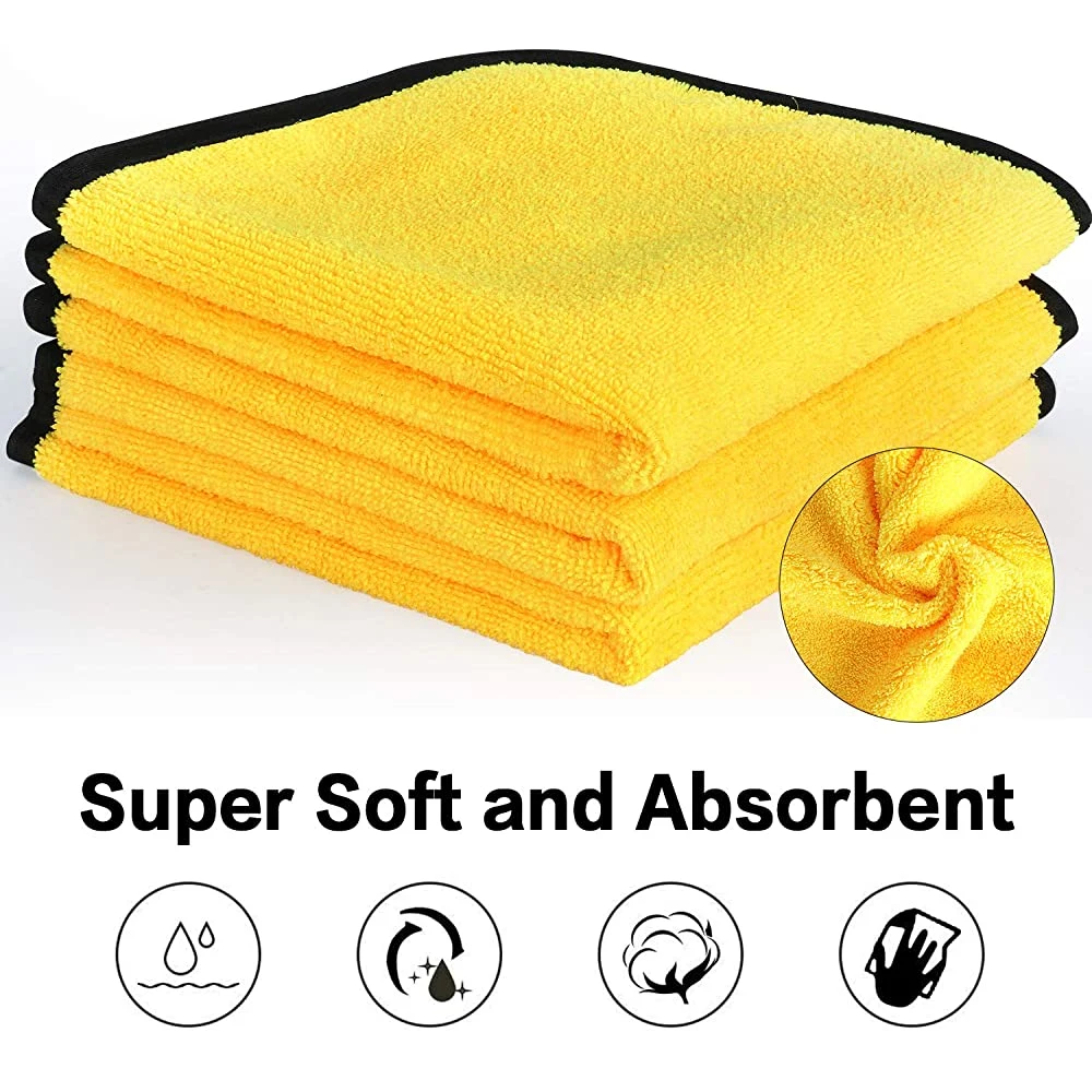Customized 40X80cm 40X40 320GSM 380GSM Lot of Hand Kitchen Car Cloth Microfiber Yellow Grey Black 32*32 Microfiber Cleaning Cloth 30X40 24PCS Micro Fibre Towel