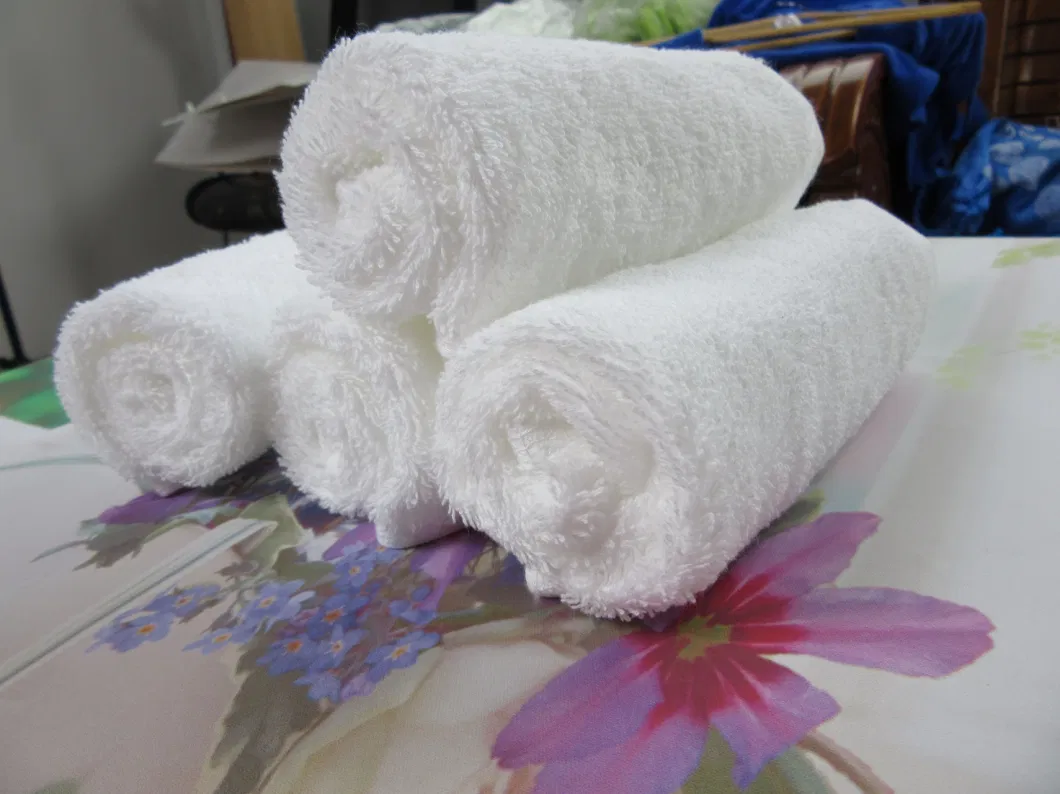 Shenzhen Shenone 100% Cotton Hotel Embroidered Hand Towel Hotel White Bath Towels Face Cloths Towel