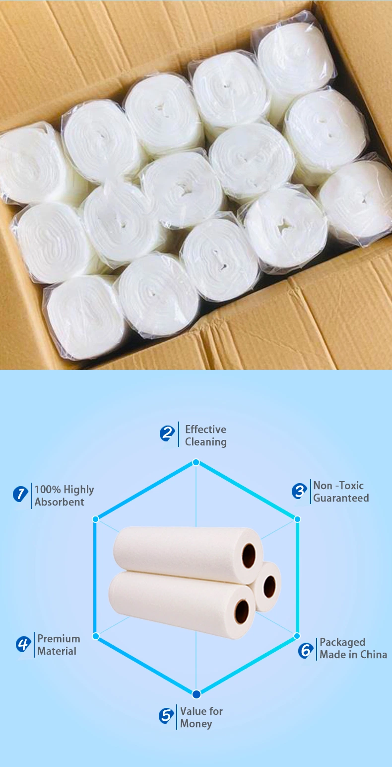 Biokleen 40 Sheets Flushable Sustainable Natural Floor Wipes Manufacturer Dry Organic Towel Wipes Roll