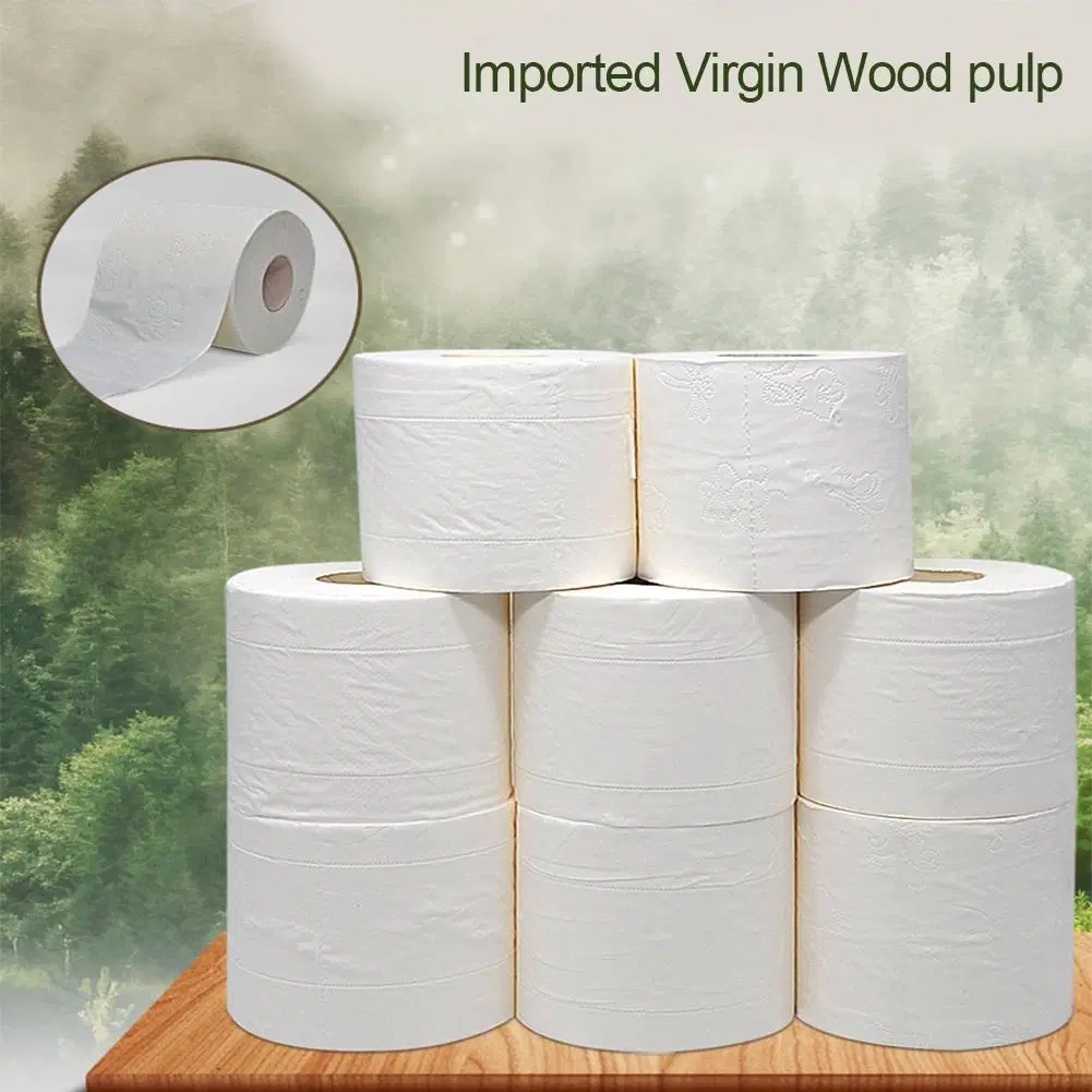 Bamboo Facial Tissue Paper 2 Ply White Layer Style Packing Gross Pulp Color Tissue Paper Roll Paper Towel