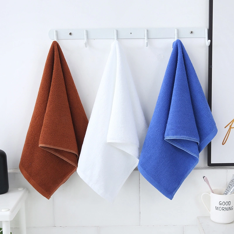 White Cotton Bath Towel Hotel Salon Customize Colors Plain Thick Absorbent Cotton Face Towel
