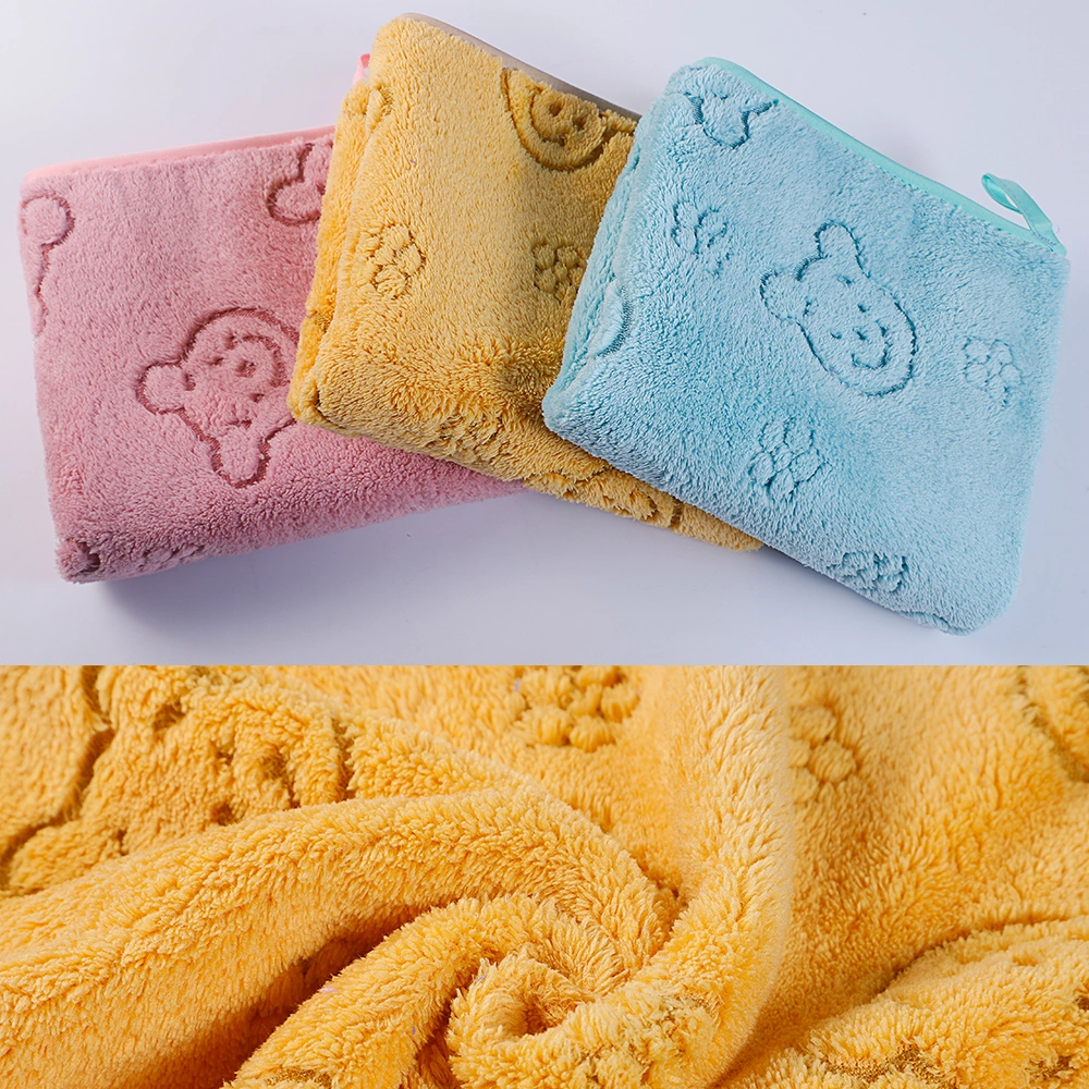 Luxury Premium Super Soft and Absorbent Handkerchief Skin-Friendly Hand Face Washing Towels Coral Fleece Fluffy Body Drying Towels