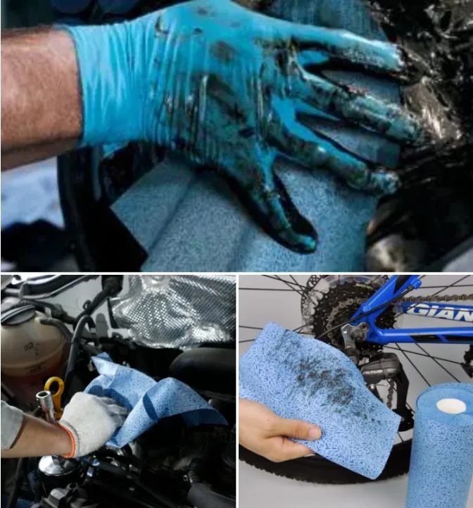 Engineering Equipment Industry Meltblown Solvents Multi-Purpose Cleaning Wipes Roll