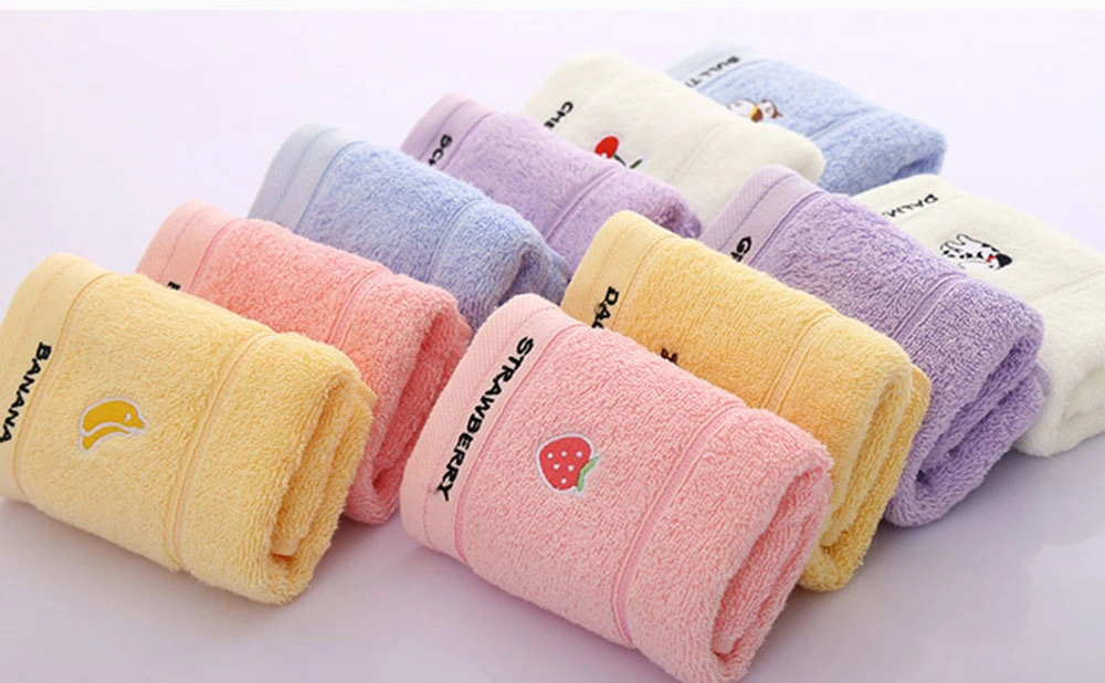 Wholesale Custom embroidery Logo Cotton Hand Towel Dry Fast Face Towel