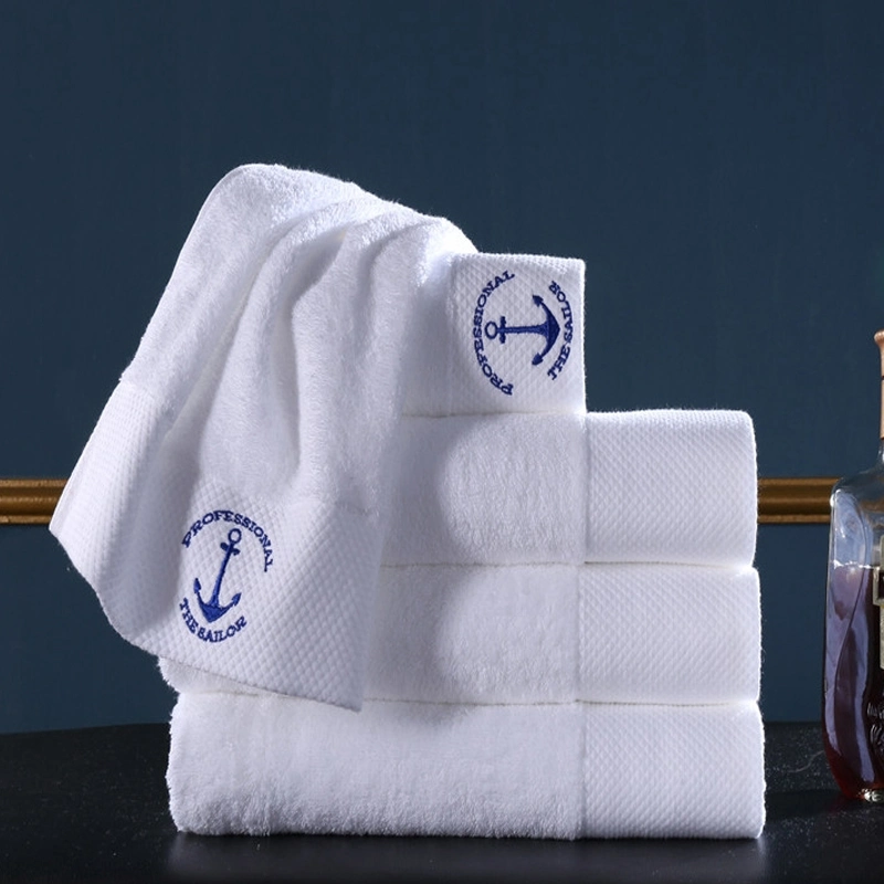 First Choice Terry Hotel Face Towel, Wholesale Hotel Face Hand Bath Beach Towels, Woven Pure White Double-Faced Terry Towel Hotel