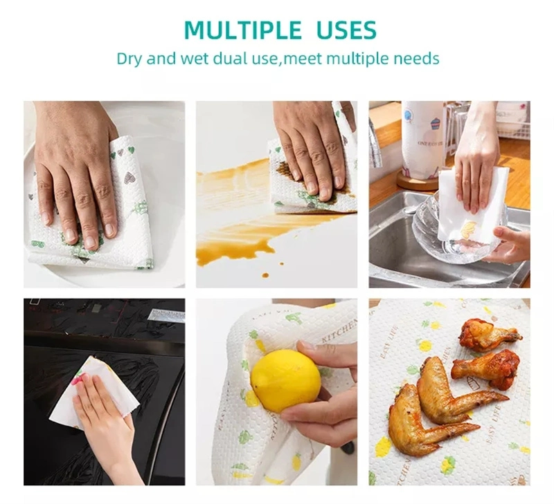 Disposable Dry Household Kitchen Cleaning Dish Washing Multi-Color Food Safety Wipes