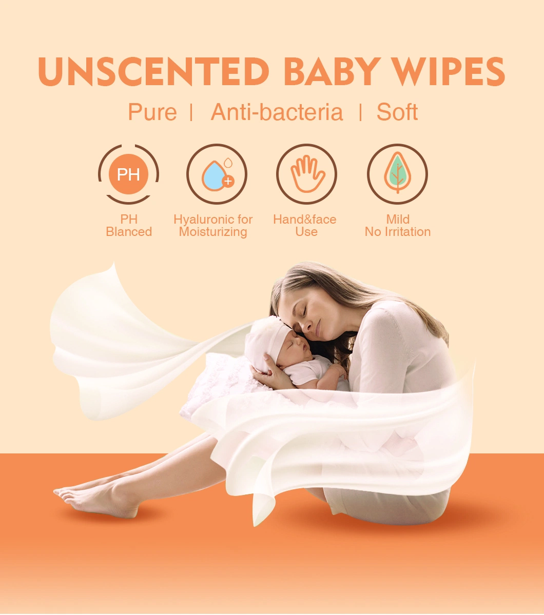 China Wholesale Customized Household Feature Toilet Paper Single/Disposable Hand Biodegradable Water Cleaning Safety Tissue Wet Wipes for Baby with Alcohol/Smal