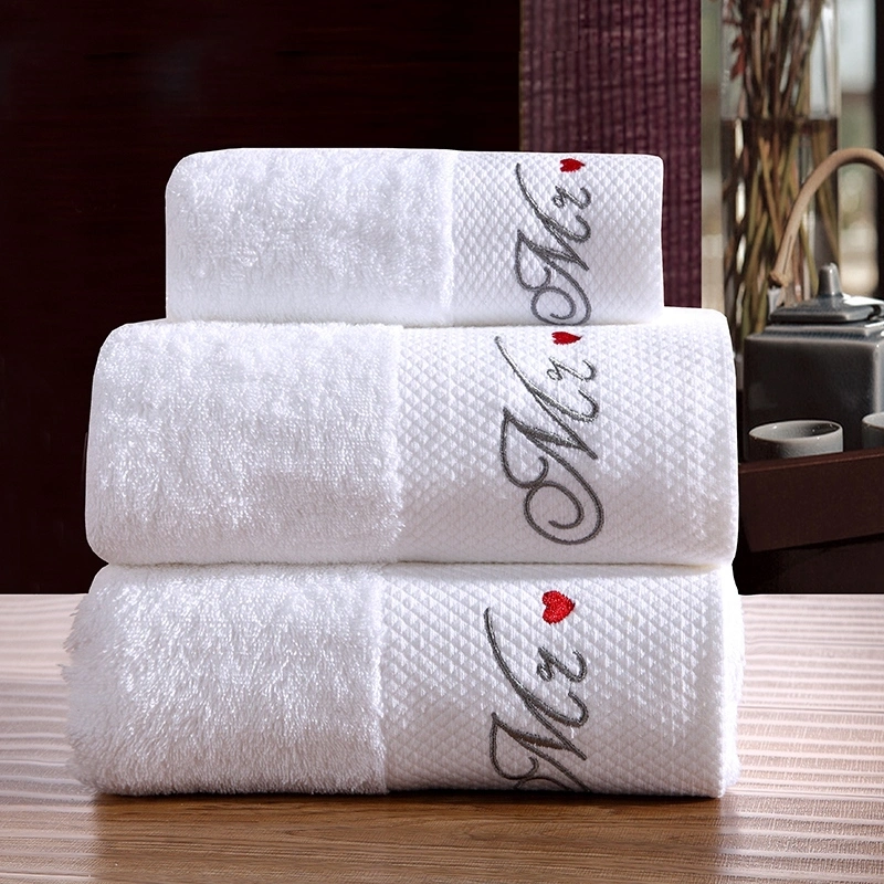 Luxury Hotel Embroidered Hand Towel 100% Cotton, Hotel Collection Hand Towels 100% Cotton White, Hotel Supplies Custom Logo Cotton